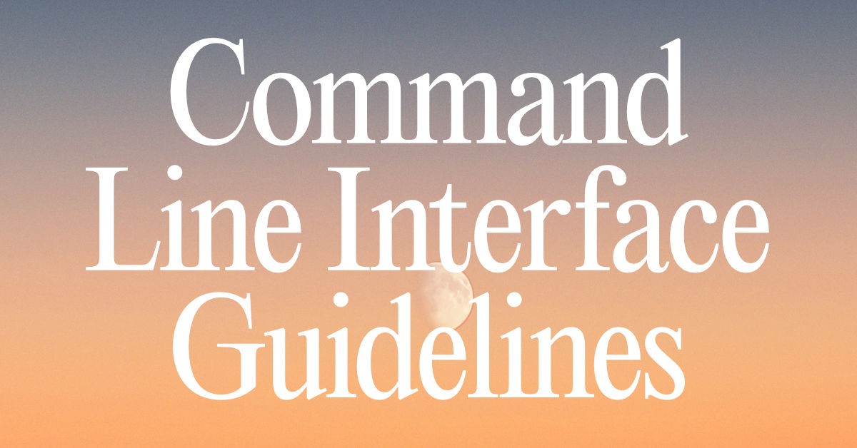 Command Line Interface Guidelines Open Graph card
