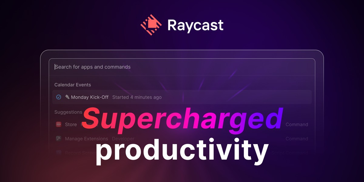 Raycast Open Graph card
