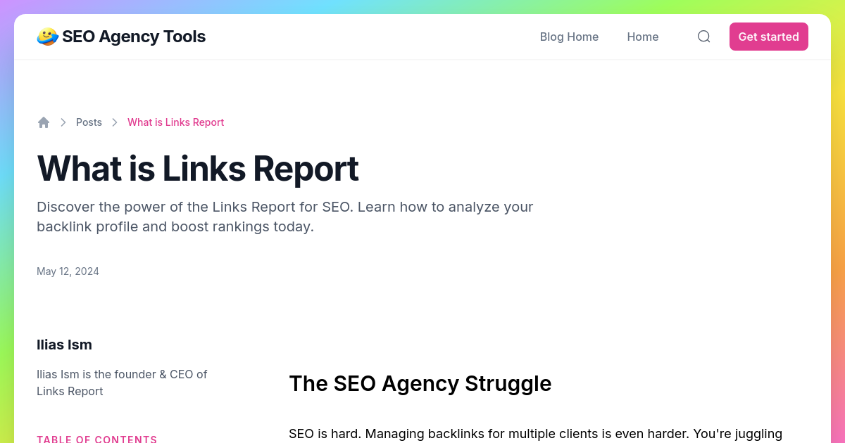 Links Report Blog Post